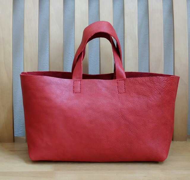 【M様オーダー品】横長トート redの画像1枚目