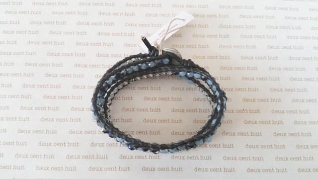 4㎜ ラップブレス 4連ラップブレス＊lavender | iichi 日々の暮らしを心地よくする