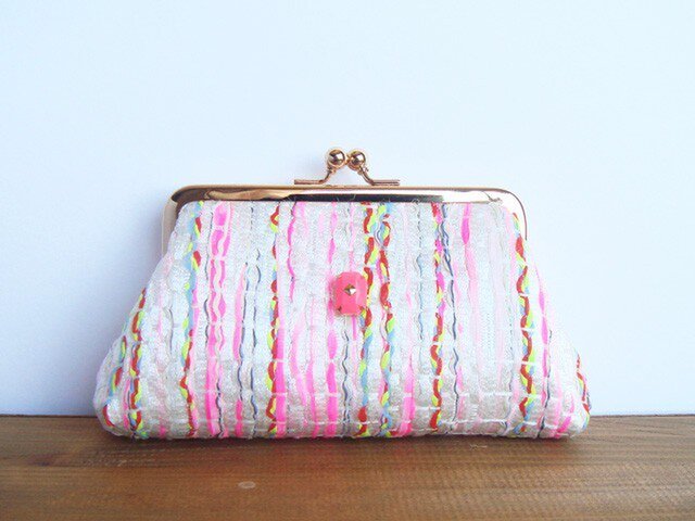 ※お取り置き※【角丸M Pouch】 "MALHIA KENT"FANCY TWEED / 16-PM005の画像1枚目