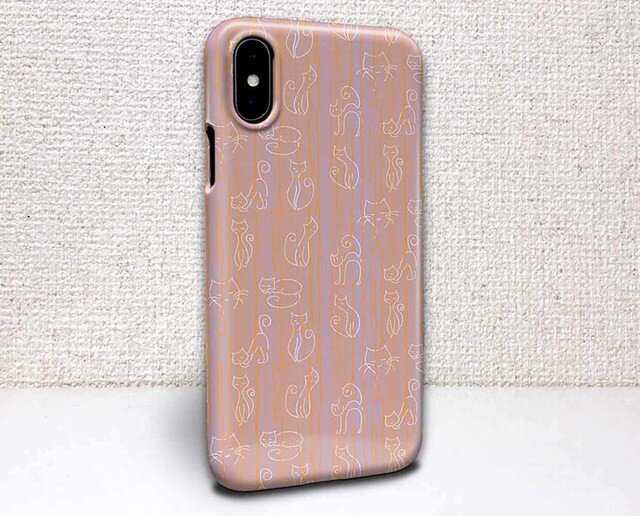 Iphone ハードケース Iphonex Iphone8 Iphone8 Plus Iphone7 猫 ふんわり猫 イラスト Iichi ハンドメイド クラフト作品 手仕事品の通販