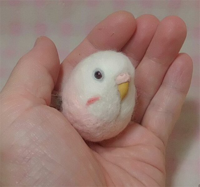 選べる2タイプ セキセイインコ 夢色 ピンク 羊毛の小鳥 選べる鼻の色 Iichi ハンドメイド クラフト作品 手仕事品の通販