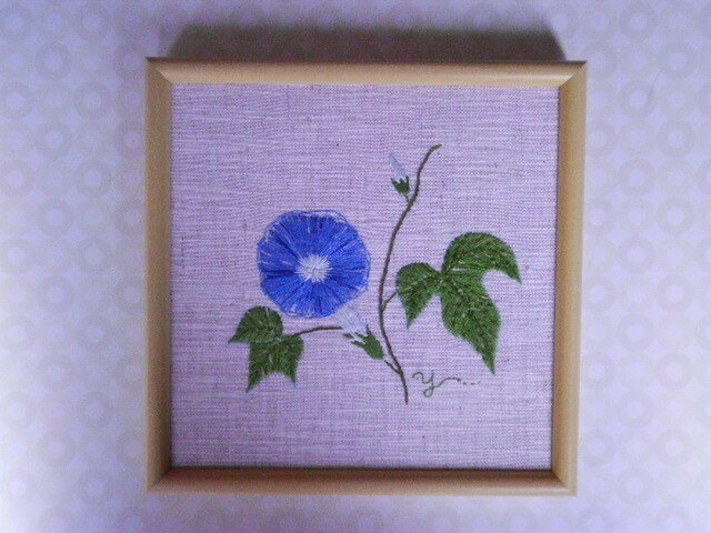 朝顔の花額 - インテリア雑貨のハンドメイド・クラフト作品・手仕事品一覧