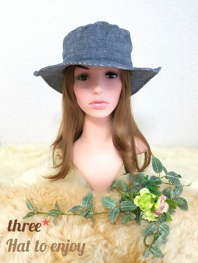 *サイズ調節付き ワイヤー入りハットの画像1枚目