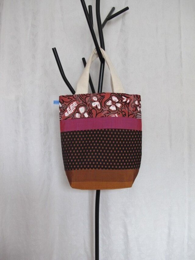 sac1 水玉と小鳥と花のトートバッグの画像1枚目