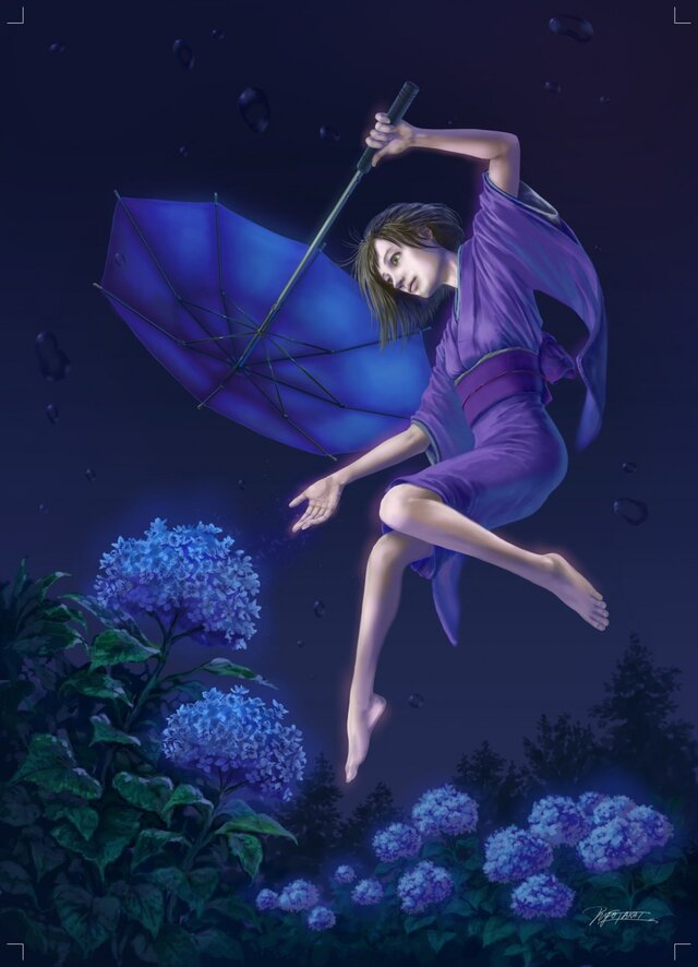 イラストカード【青のMagic】の画像1枚目