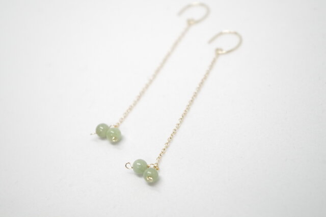 再販＊14kgf＊翡翠＊ピアス＊イヤリング#252 | iichi 日々の暮らしを