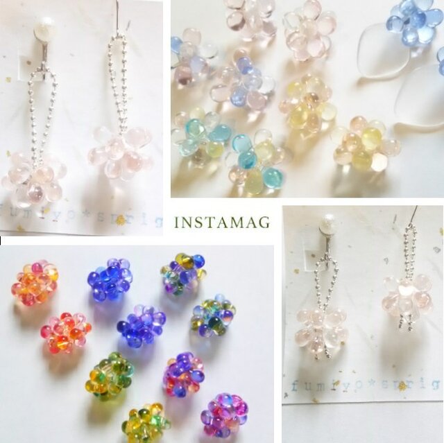 ガラスティアドロップピアス | iichi 日々の暮らしを心地よく
