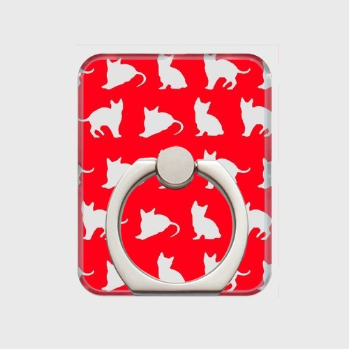 赤にゃんこ スマホリングの画像1枚目