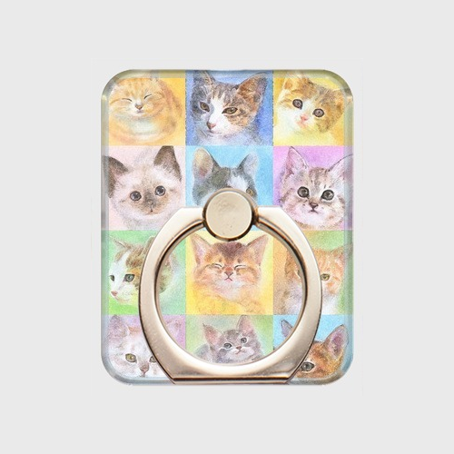 にゃんこがいっぱい スマホリングの画像1枚目