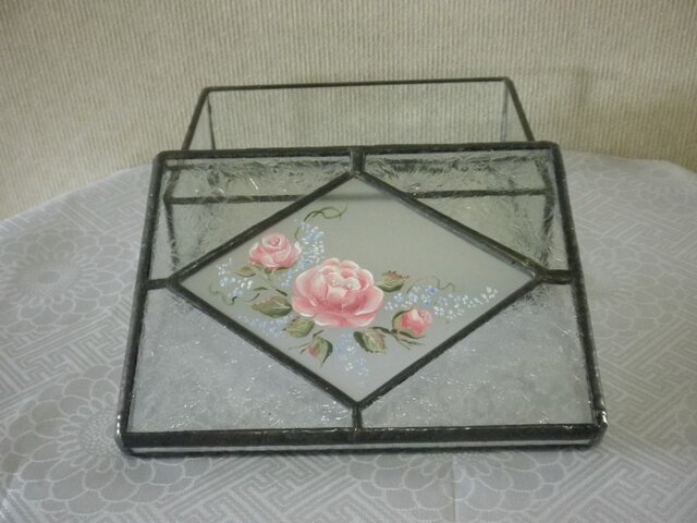 手描きBOX(ピンクの薔薇)の画像1枚目