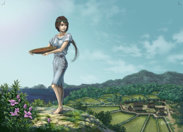 イラストカード【一支国の娘】の画像1枚目
