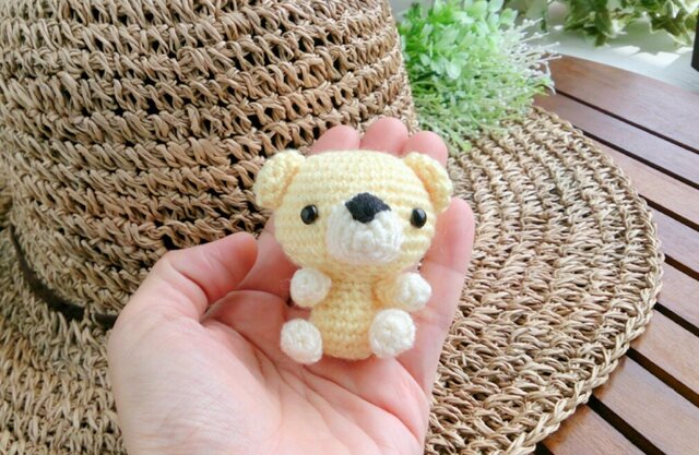 ハンドメイド あみぐるみ くまさん 2点 オーダー ＋1点 あみぐるみ❤️くまちゃんの編み図を紹介します😊💕簡単に編み方