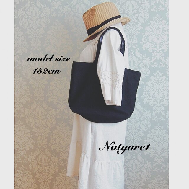 帆布トートバッグ ・ブラックMサイズ