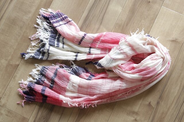 roots shawl BIG cotton100 16-a14の画像1枚目