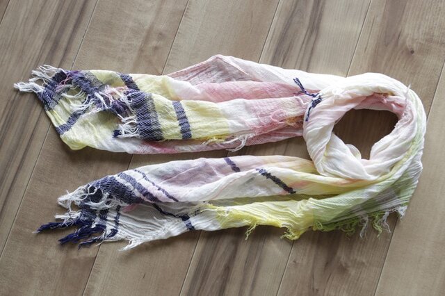 roots shawl MIDDLE cotton100 16-b02の画像1枚目