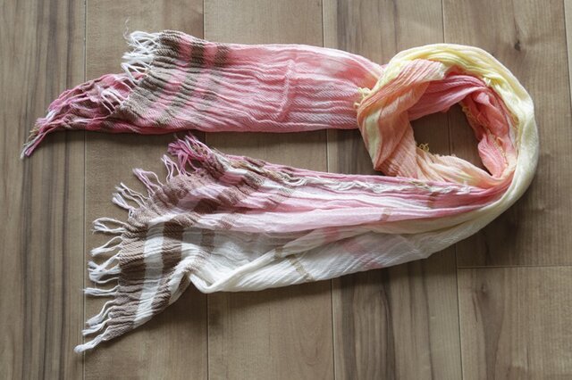 roots shawl MIDDLE cotton100 16-b08の画像1枚目