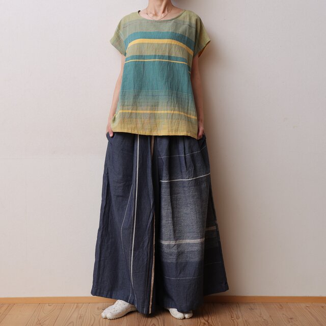 【NEW】wide pants pocket LONG COTTON
