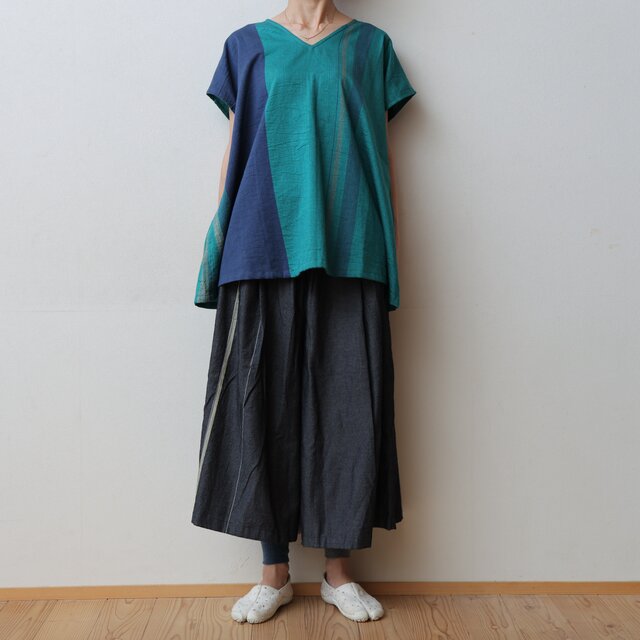 【NEW】wide pants pocket short cotton