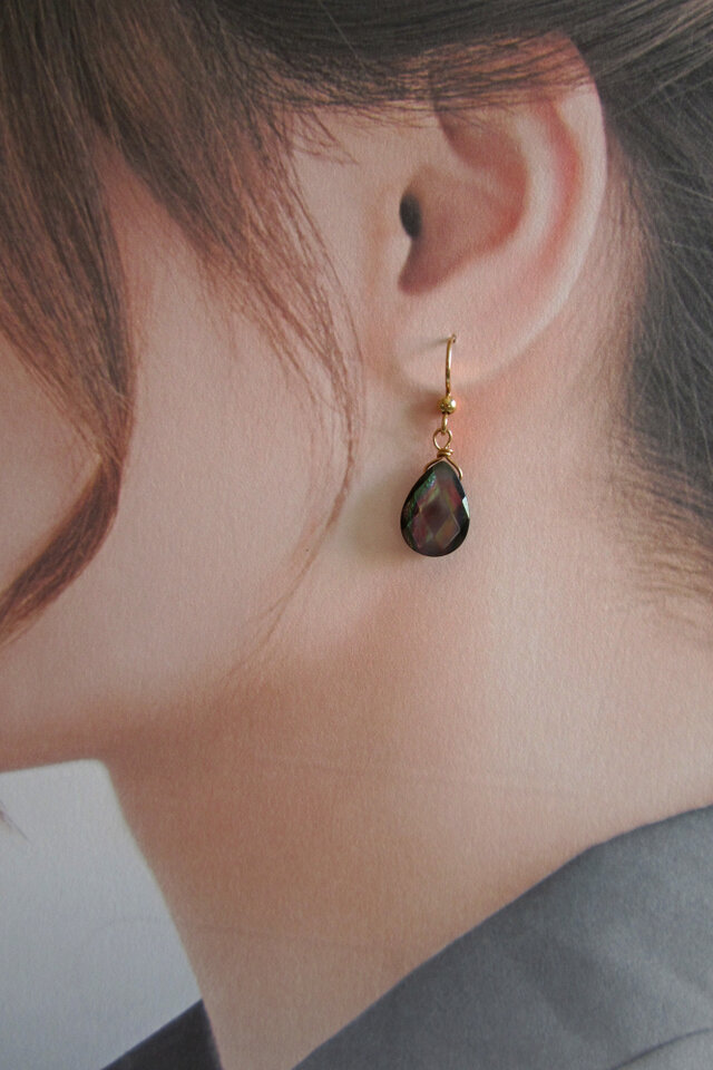 michiru◆ルビーピアス✧14kgf 黒猫とルビーのピアス〈A〉〜14kgf〜 | Ketti