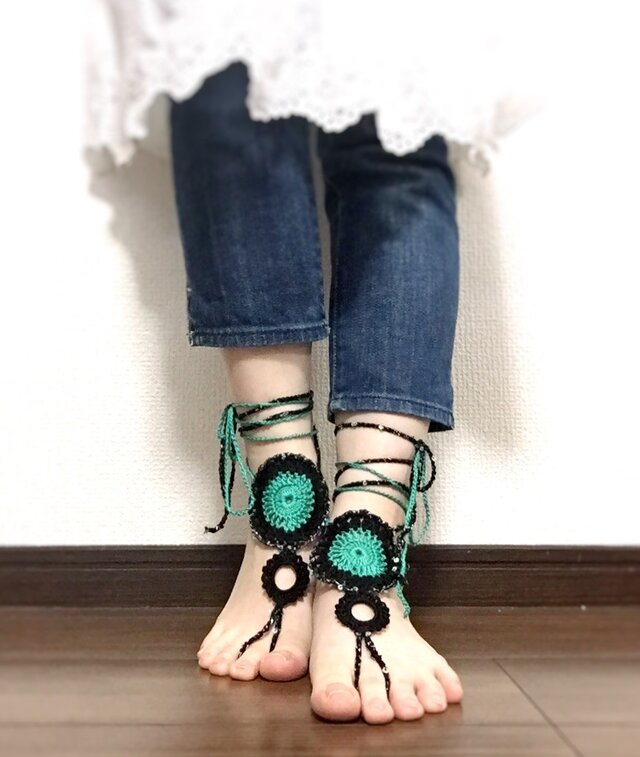 クロシェ・ベアフットサンダル Cの画像1枚目