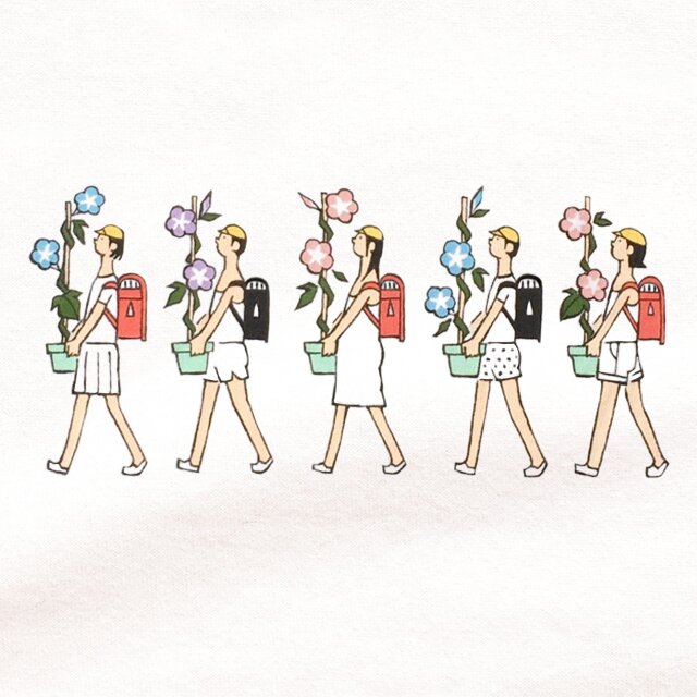 半袖 Tシャツ 『アサガオ持って帰る』 メンズ レディース