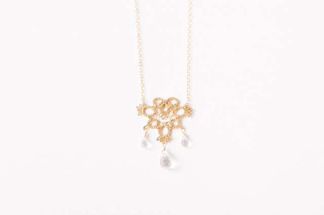 Lace necklace Tringle goldの画像1枚目
