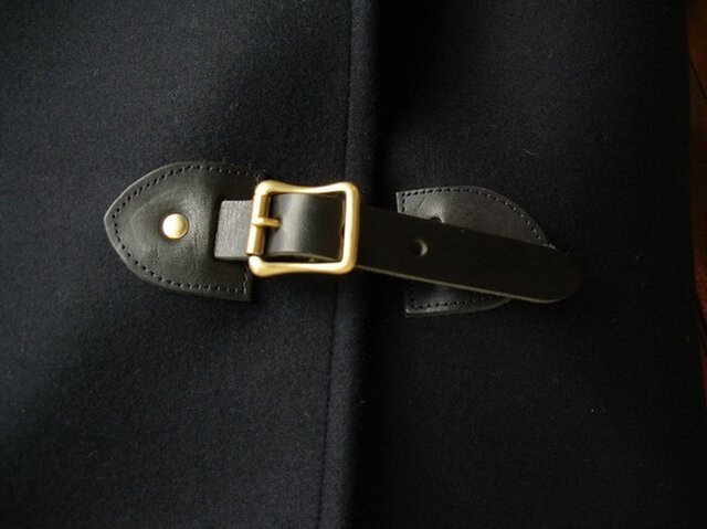 ブラックポンチョ レザーベルトカスタマイズ可 アルパカ混 | iichi