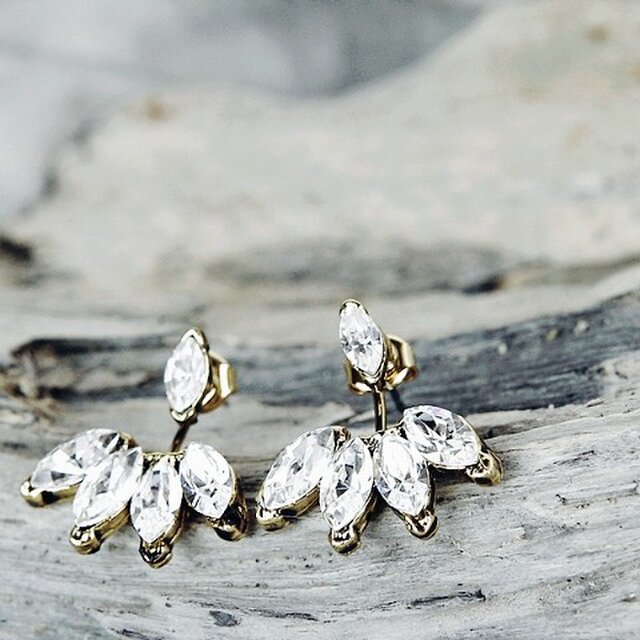 COR-DATE MissGrace,スワロフスキー2way四葉ピアス