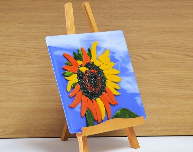 ガラス絵 ひまわり 送料無料 | iichi 日々の暮らしを心地よくする