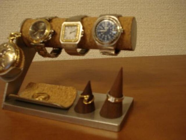 腕時計 懐中時計 ダブルリングトレイスタンド Iichi ハンドメイド クラフト作品 手仕事品の通販