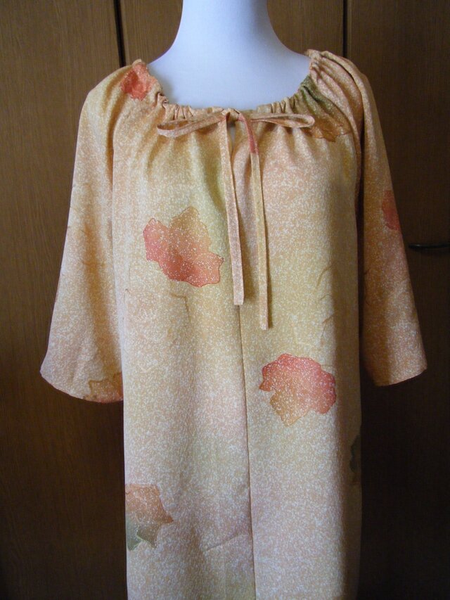 着物リメイク　チュニックワンピース