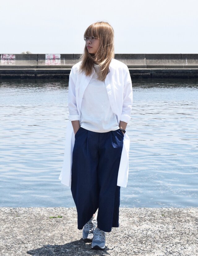 ladies shirt onepiece bansyuori シャツワンピースの画像1枚目