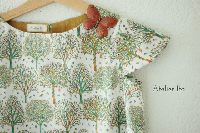 Liberty:the artist tree キャップスリーブワンピース(キッズ)の画像1枚目