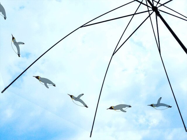 傘にも貼れる! ペンギンステッカーの画像1枚目