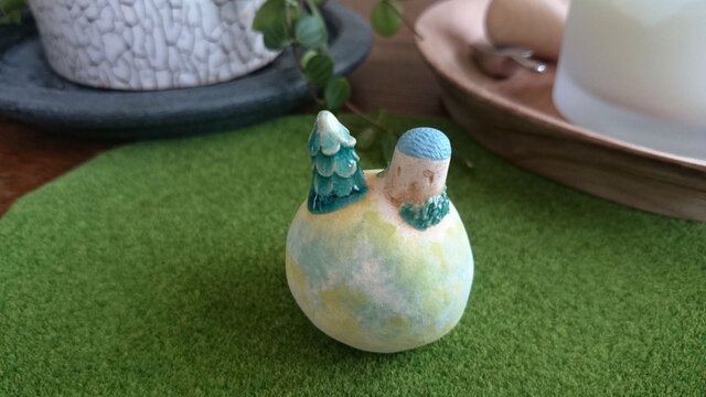 カード立て~水色の屋根のお家~002の画像1枚目