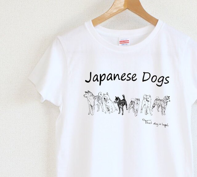 日本犬・柴犬 Tシャツ レディースタイプの画像1枚目