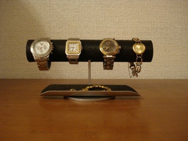 腕時計スタンド 4本掛け腕時計スタンドブラック | iichi ハンドメイド・クラフト作品・手仕事品の通販
