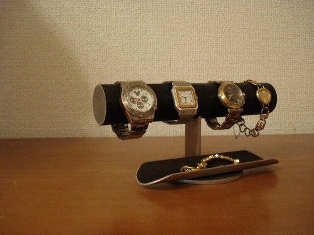 腕時計スタンド　4本掛け腕時計スタンドブラック　 | iichi ハンドメイド・クラフト作品・手仕事品の通販