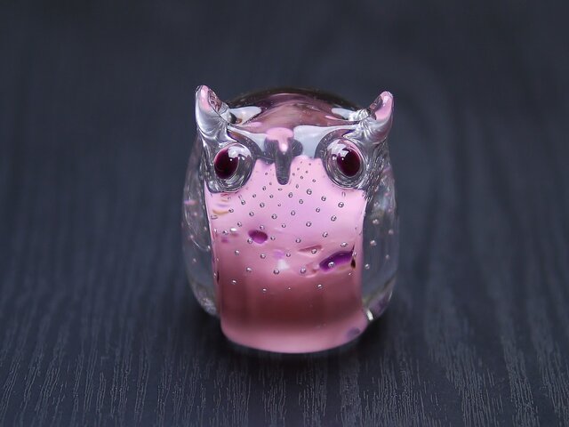 ミニふくろう(ピンク)の画像1枚目