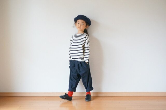 Cotton Border drop shoulder cut-sew 90,100の画像1枚目