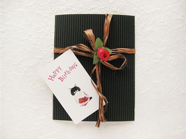 猫 白黒ちゃんメッセージカード | iichi 日々の暮らしを心地よくする