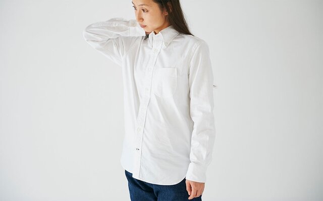 HANDROOM B.D Shirt Whiteの画像1枚目