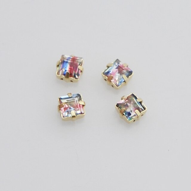 Iris(アイリス) オクタゴン 7mm 台座付き(縫付け・ゴールド)の画像1枚目