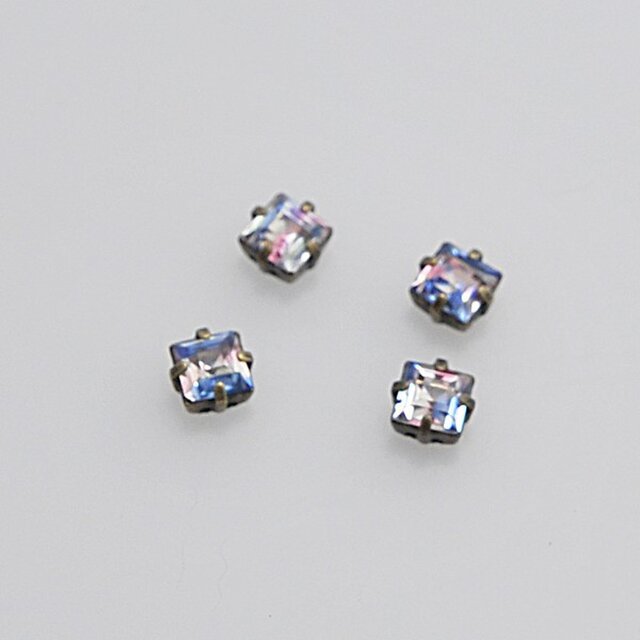 Iris(アイリス) オクタゴン 7mm 台座付き(縫付け・金古美)の画像1枚目