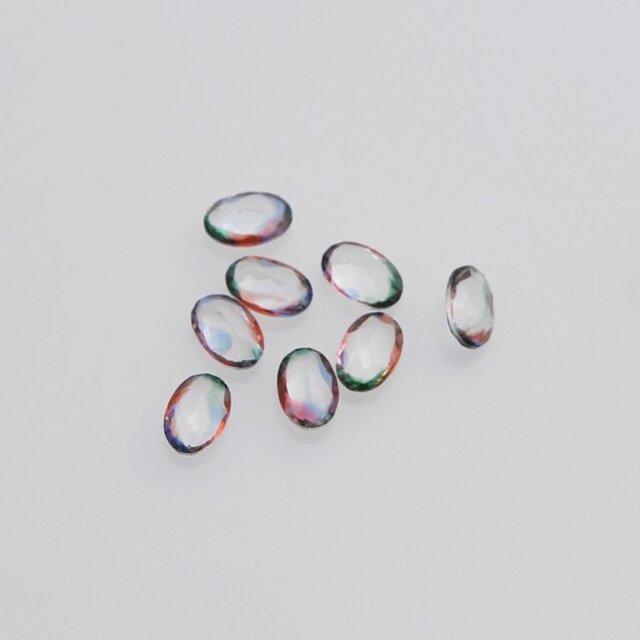 アンティークIris(アイリス) オーバル 12×8mm 台座付きの画像1枚目