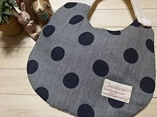 値下中⭐ふんわりやわらか⭐ドットリバーシブルスタイの画像1枚目