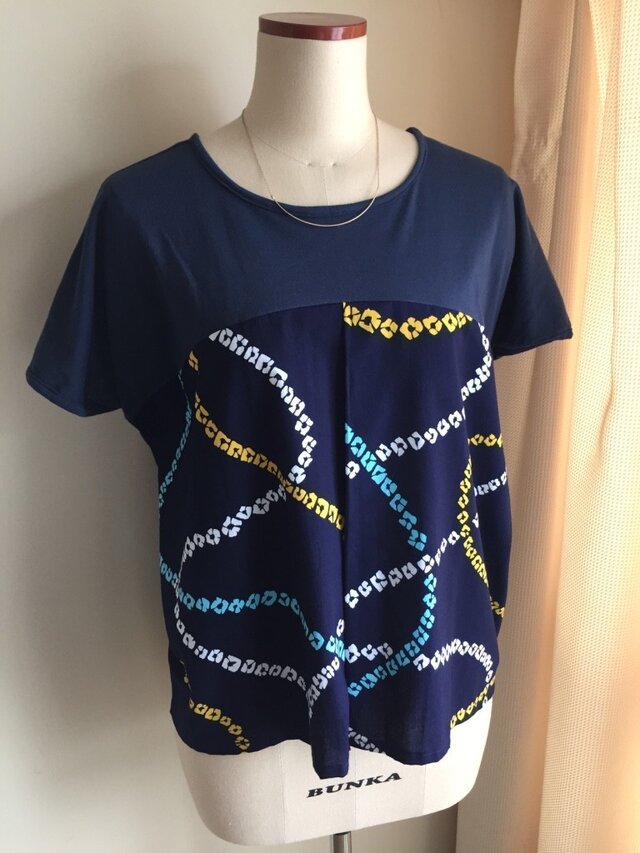 浴衣ゆったりトップス(ちりめん柄)の画像1枚目