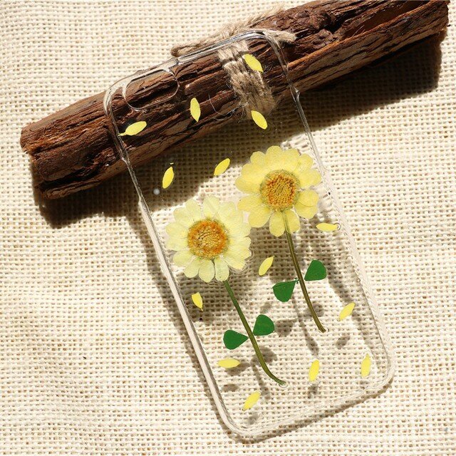 押し花ケース iPhone/Galaxy/Xperia 多機種対応 スマホカバー 花柄 スマホケース NO:mu034の画像1枚目