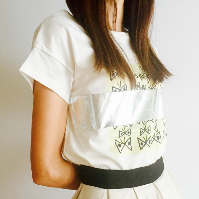 光沢アートTシャツ コットン100 <レディース>の画像1枚目
