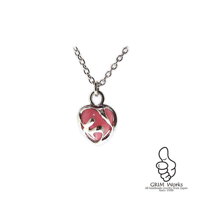 Cute Heart ネックレス (インカローズ)の画像1枚目